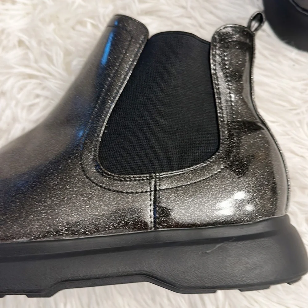 NEW Dolce Vita DV Cole Black Sparkle platform ankle bootie girls size 5